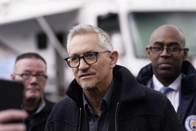 Gary Lineker is one of 300 people to have signed a letter calling on the Prime Minister to take action to secure peace in Gaza. (Danny Lawson/PA)