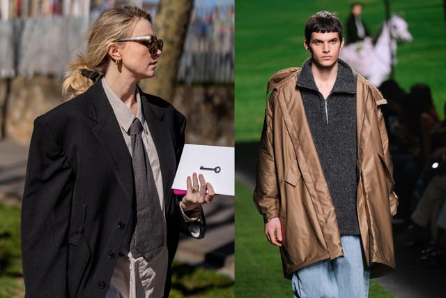 <p>‘Dadcore’ style and men’s tailoring have dominated recent fashion weeks (Alamy/PA)</p>