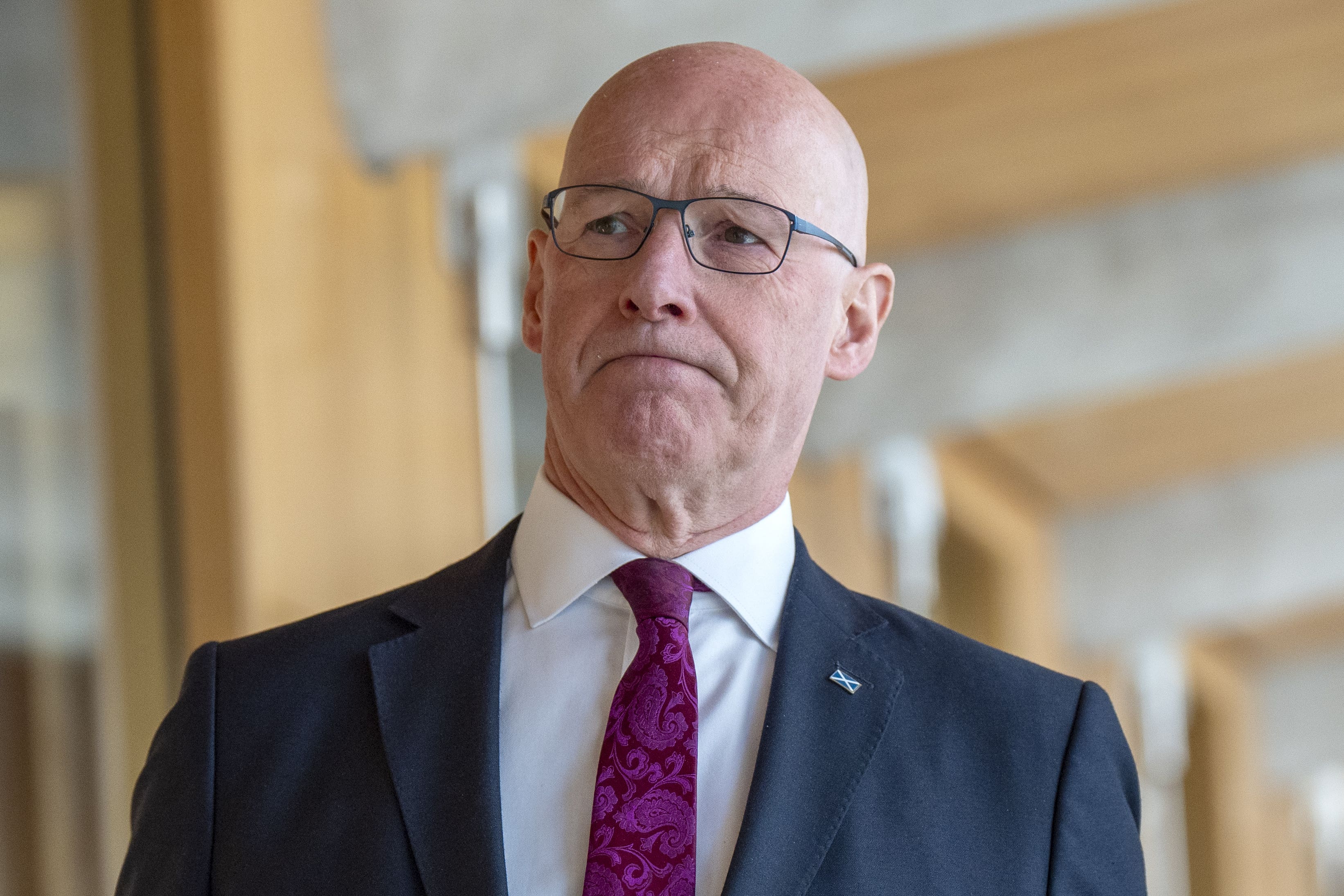 First Minister John Swinney believes Scotland is a straight fight between Reform and his SNP (Jane Barlow/PA)