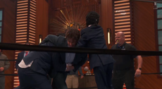 John Mulaney fights three teenage boys in finale of live Netflix talk show