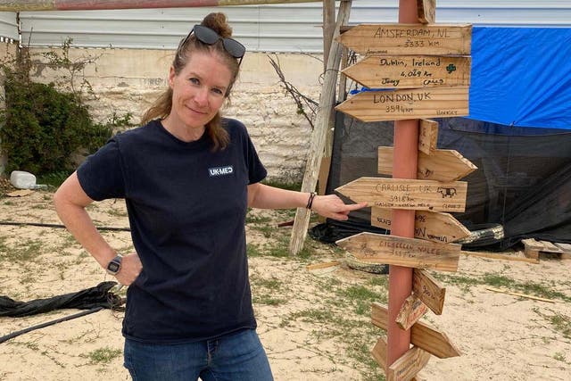 Mel Graham, 50, pictured in Gaza where she worked as a nurse (UK-Med/PA)