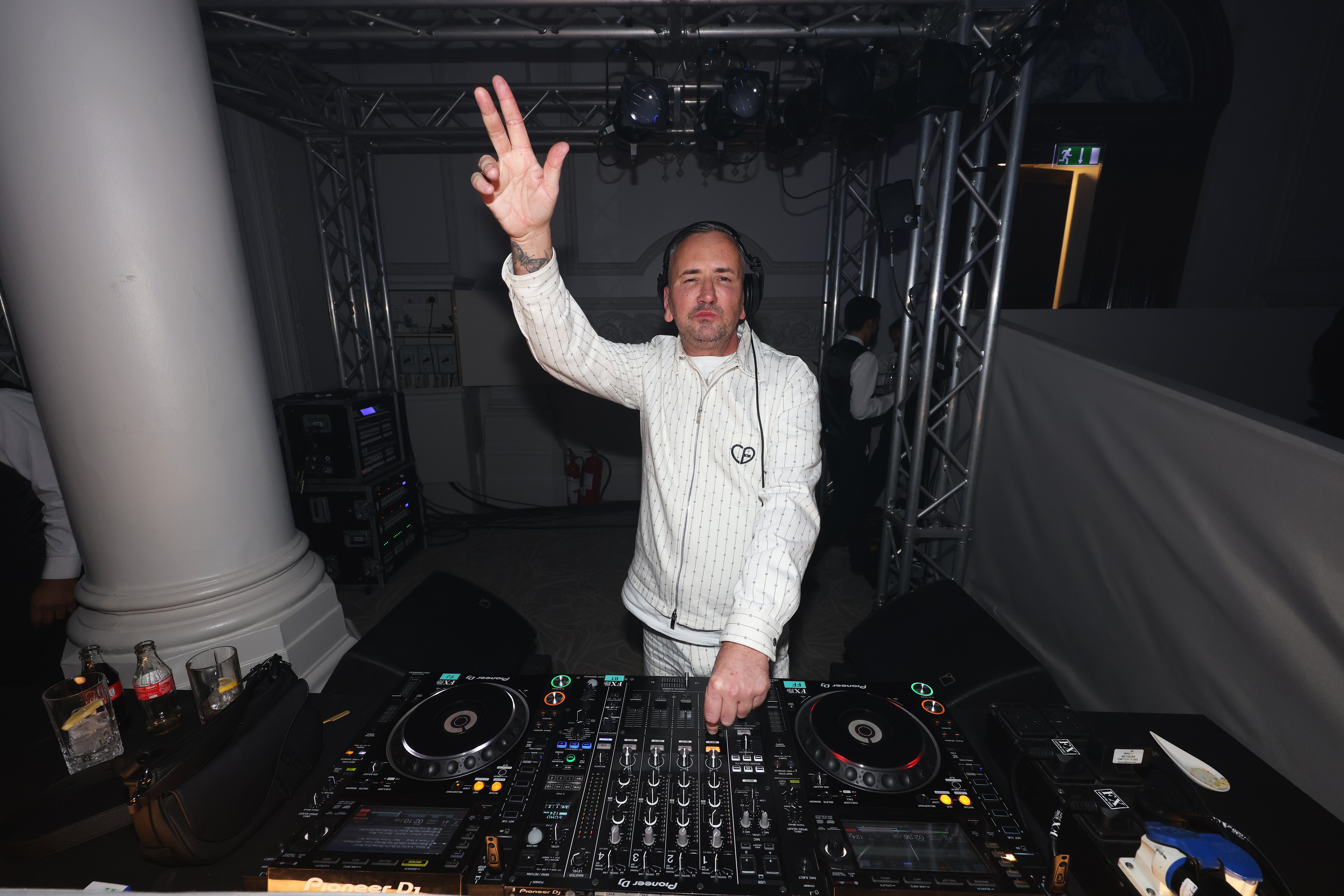 DJ Fat Tony attends the Kaushik Velendra AW22 afterparty at The Langham hotel in 2022