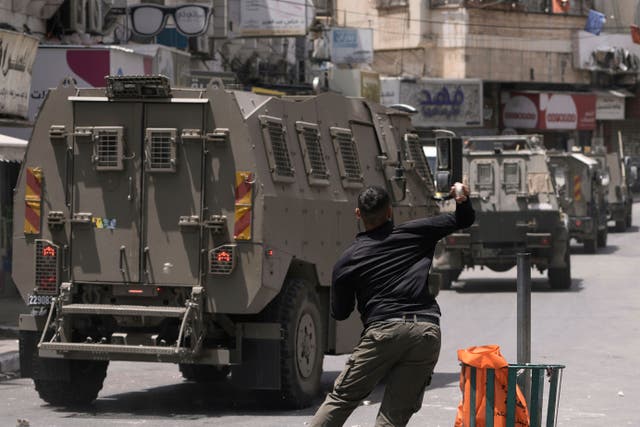 A military raid in the West Bank city of Nablus (AP)