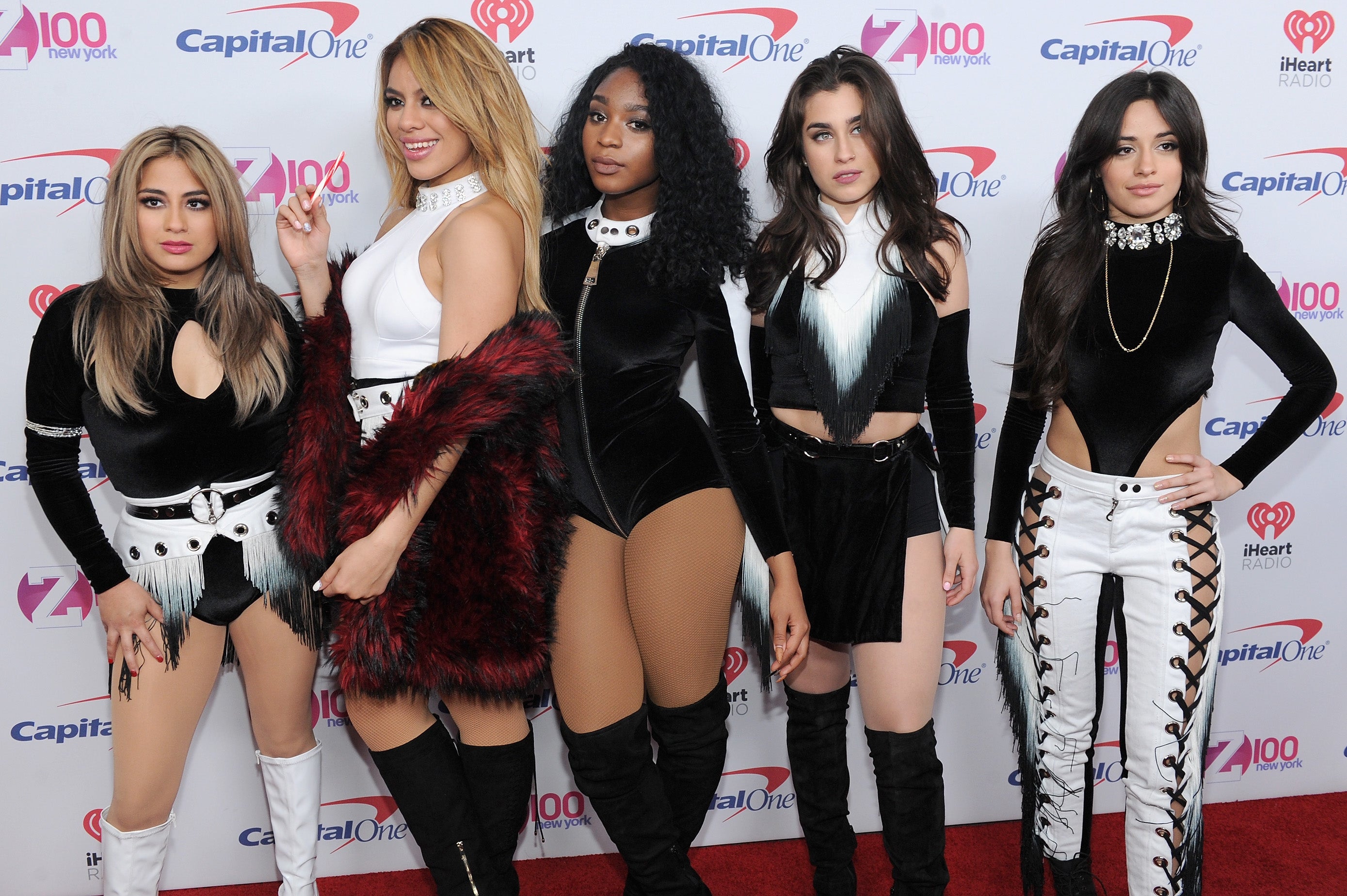 (From left) Ally Brooke, Dinah Jane Hansen, Normani Kordei, Lauren Jauregui and Camila Cabello of Fifth Harmony attend Z100’s Jingle Ball 2016