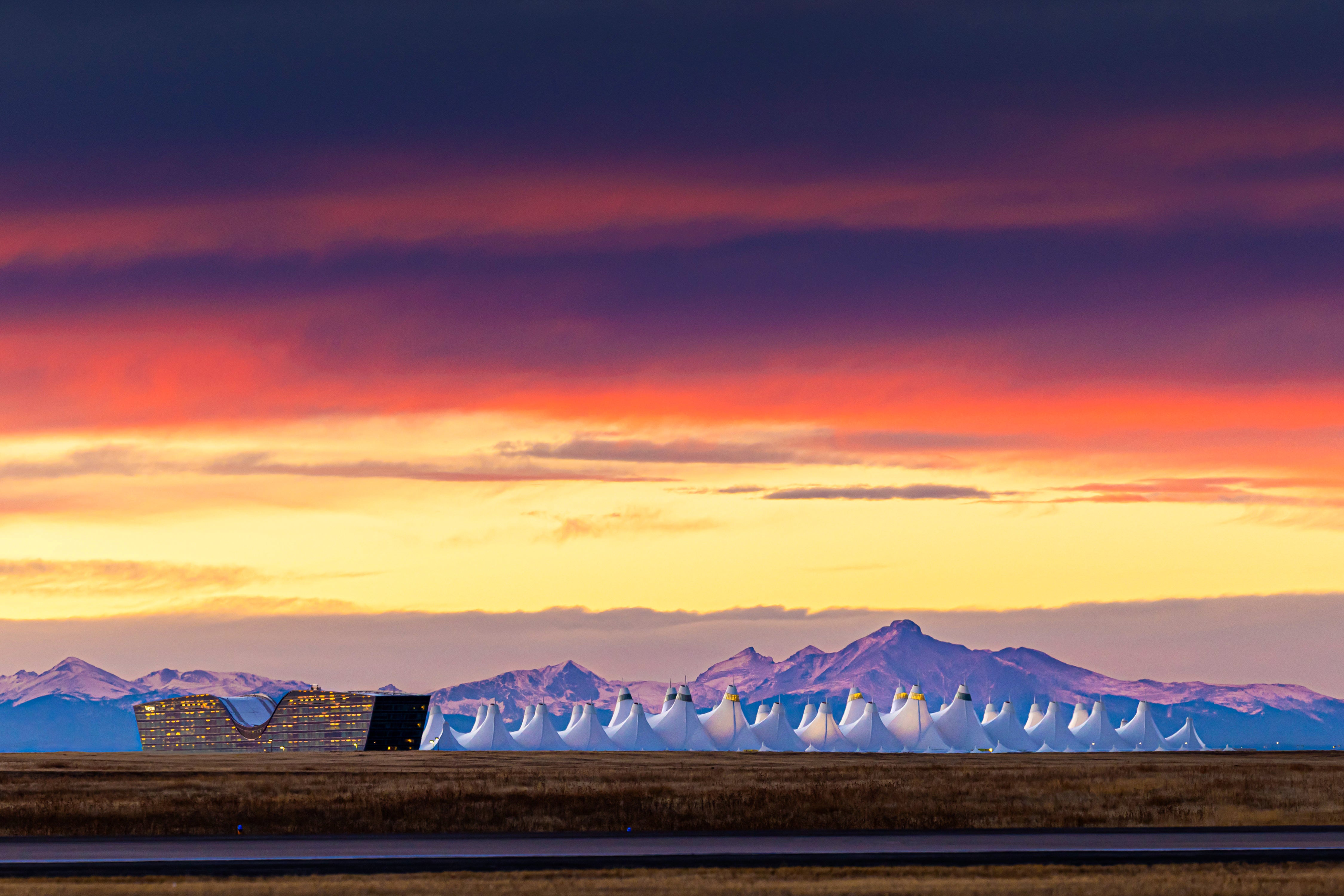 Frequent flier Georgia says that while Denver Airport (above) looks beautiful from the outside, it can feel chaotic on the inside