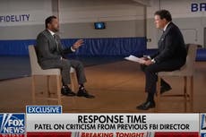 Social media howls over Kash Patel’s way-too-big chair in interview