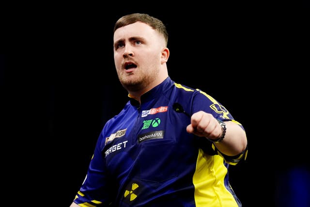 Luke Littler won six out of seven legs to beat Gerwyn Price (John Walton/PA)