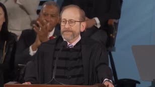  Harvard president takes swipe at Trump after repeated threats