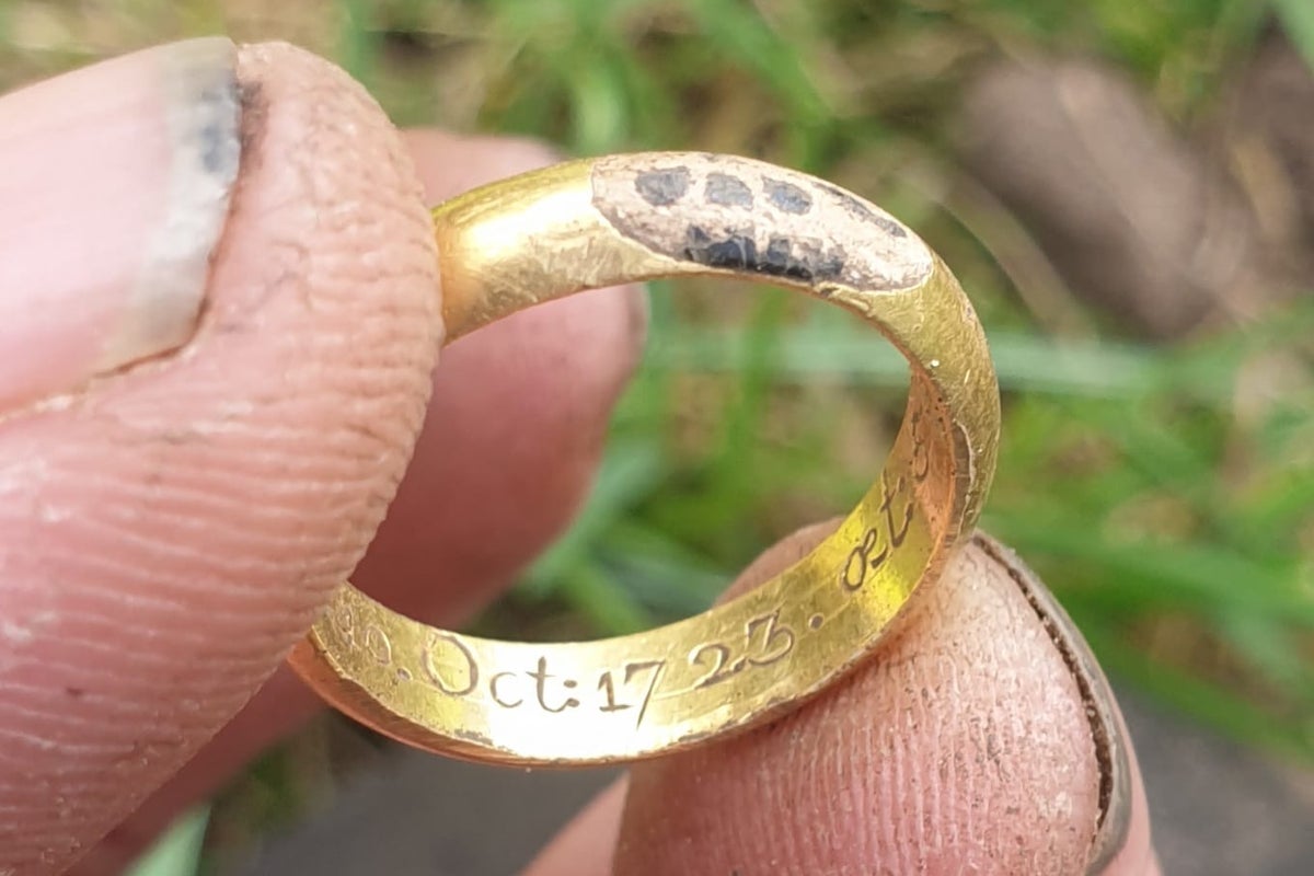Detectorist discovers lost 18th-century ring gleaming in sunshine' on Norfolk walk