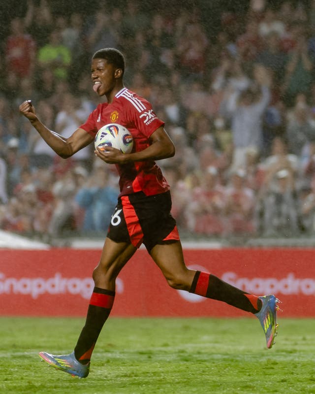 <p>Chdio Obi scored United's two second-half goals</p>