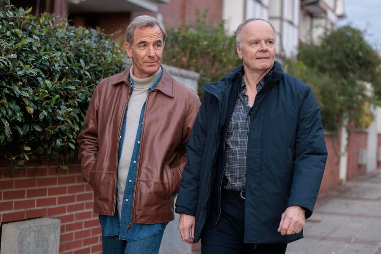 Jason Watkins, right, in ‘The Game’ alongside Robson Green, is among the crop of recognisable stars recruited by the channel