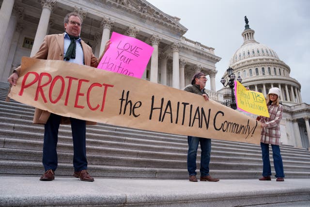 <p>Demonstrators demand protections for immigrants granted temporary status in the United States. The Supreme Court on May 30 allowed the Trump administration to strip those protections for more than 500,000 immigrants</p>