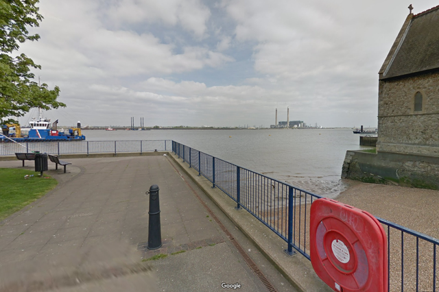 <p>Two children went missing in the River Thames near Royal Pier Road in Gravesend, Kent</p>