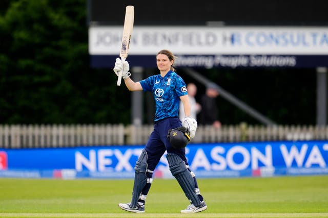 <p>Amy Jones made her maiden international hundred having been promoted to open in the ODI side</p>