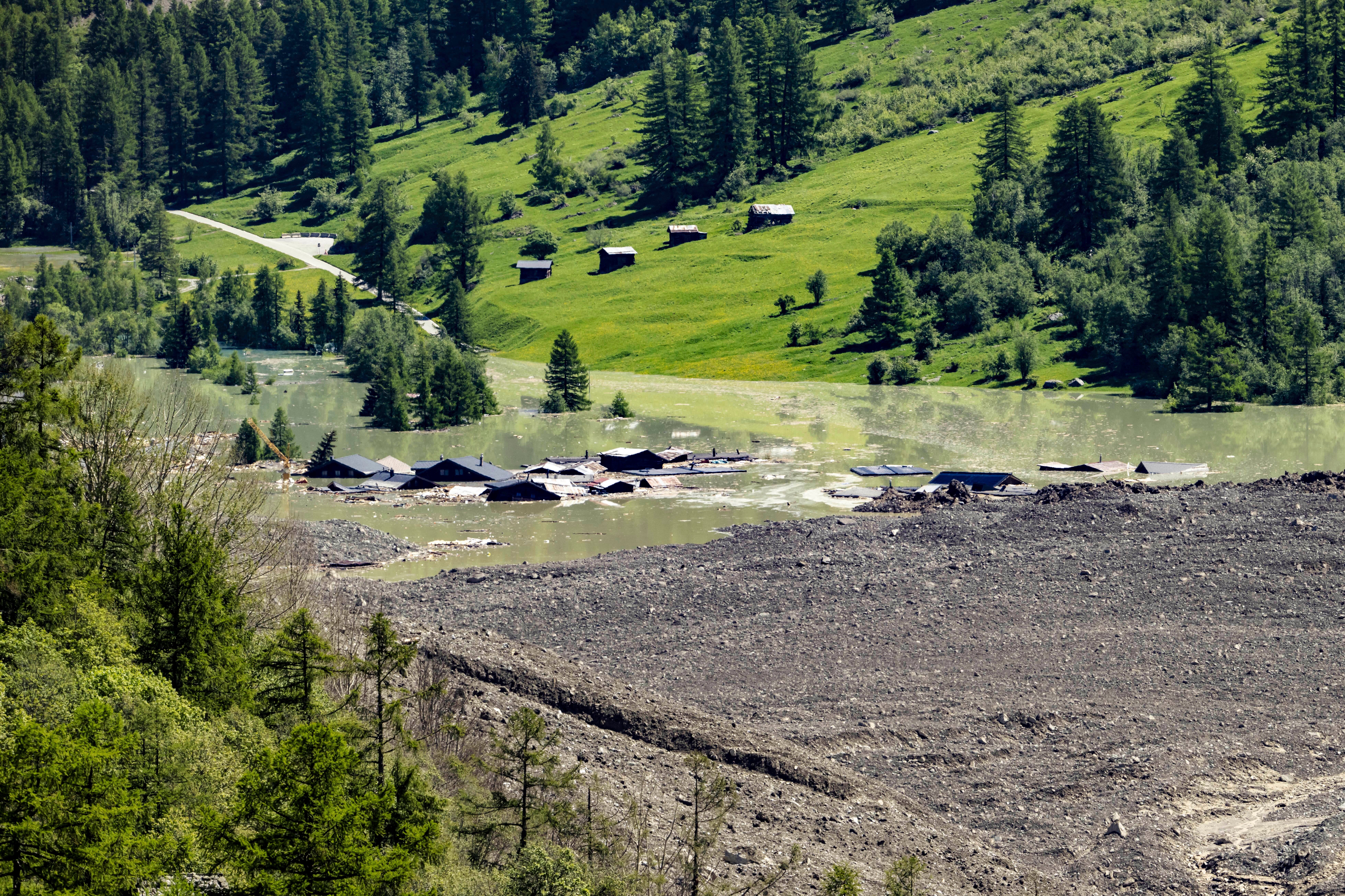 Switzerland Alps Mudslide