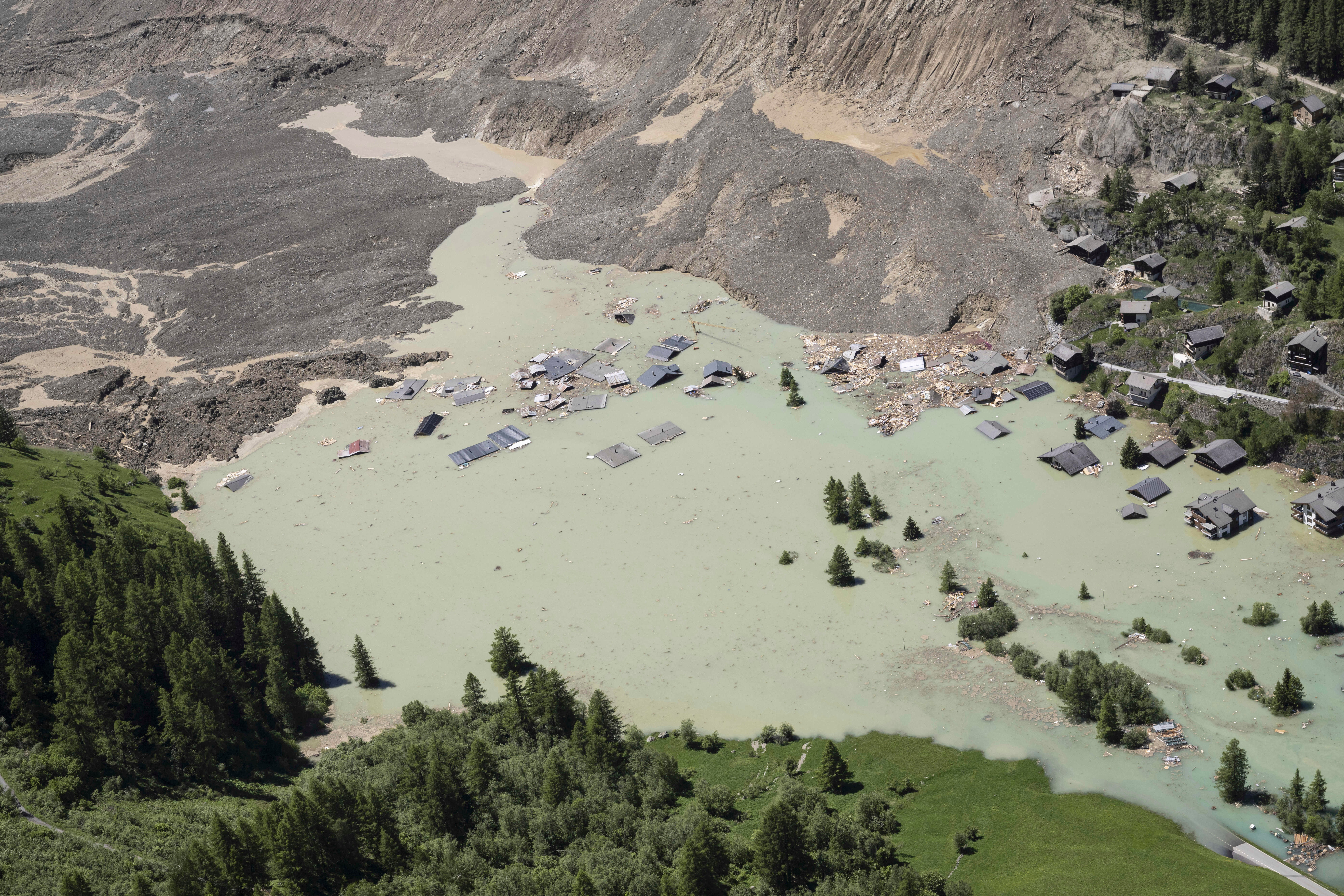 Switzerland Alps Mudslide
