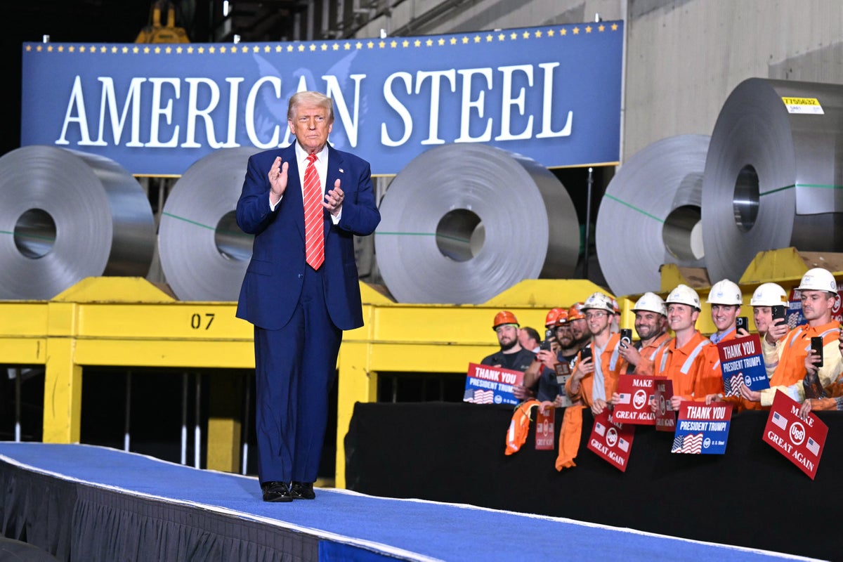 Trump doubles steel import tariffs to 50% | The Independent