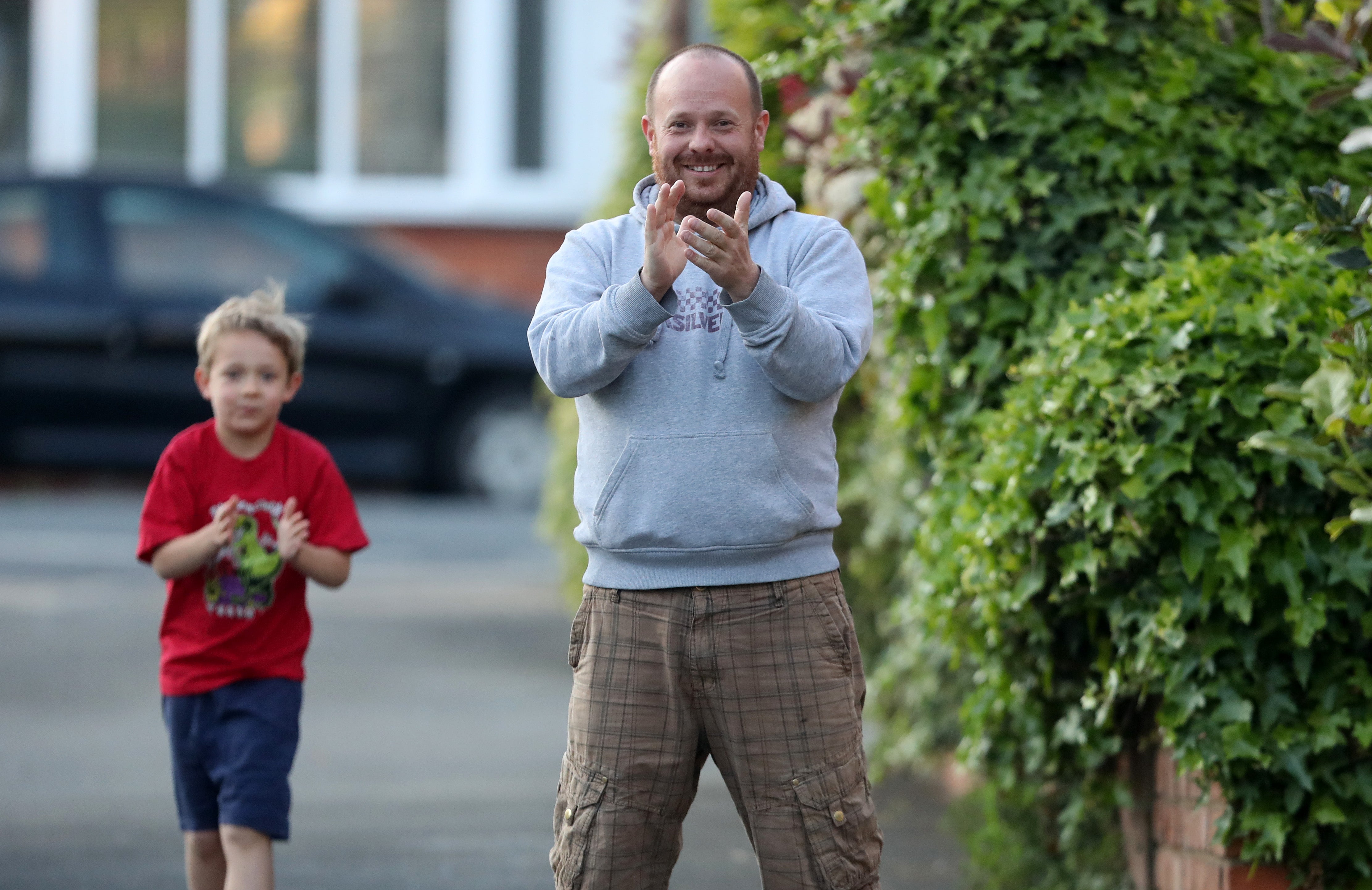 Residents applaud in support of NHS workers