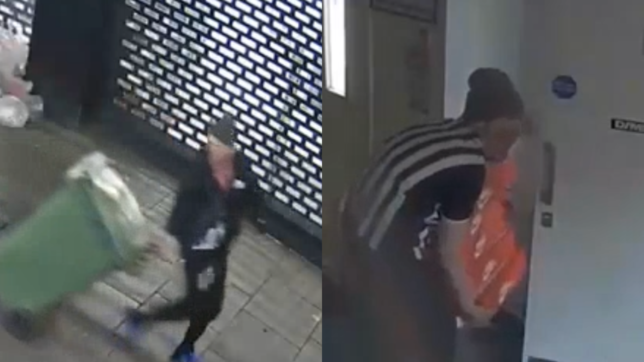 <p>Brazen thief uses wheelie bins in £3000 Footlocker raid</p>