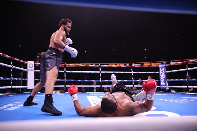 <p>Moses Itauma sent Mike Balogun down to the canvas three times</p>