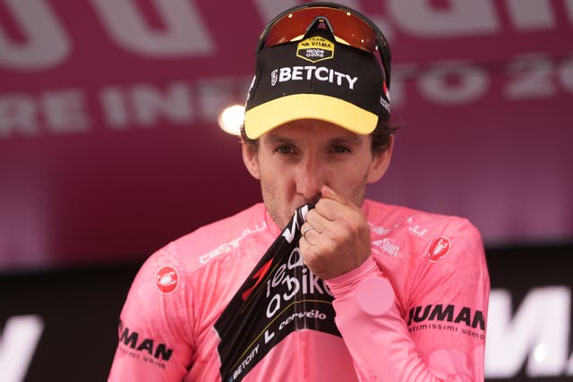 Simon Yates will win the Giro d’Italia after seizing pink with a stunning ride on Saturday’s stage 20 (Massimo Paolone/AP)