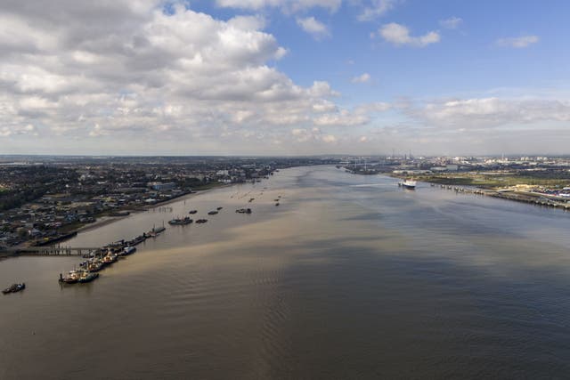 Kent Police were called by the Port of London Authority at 1.46pm on Friday (Jordan Pettitt/PA)