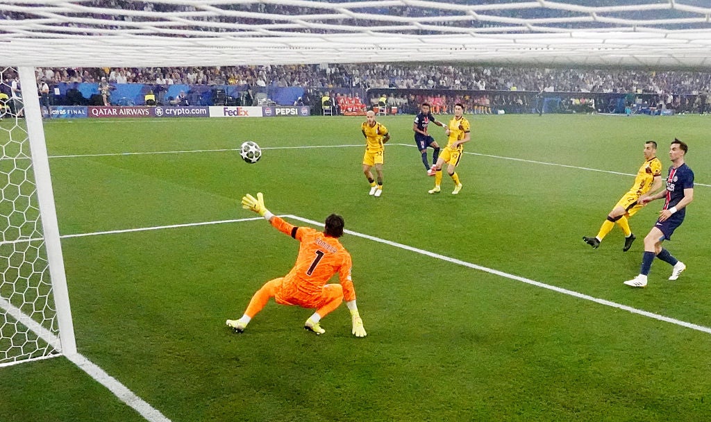 Doue's shot took a touch off Federico di Marco as it beat Yann Sommer, doubling PSG’s lead
