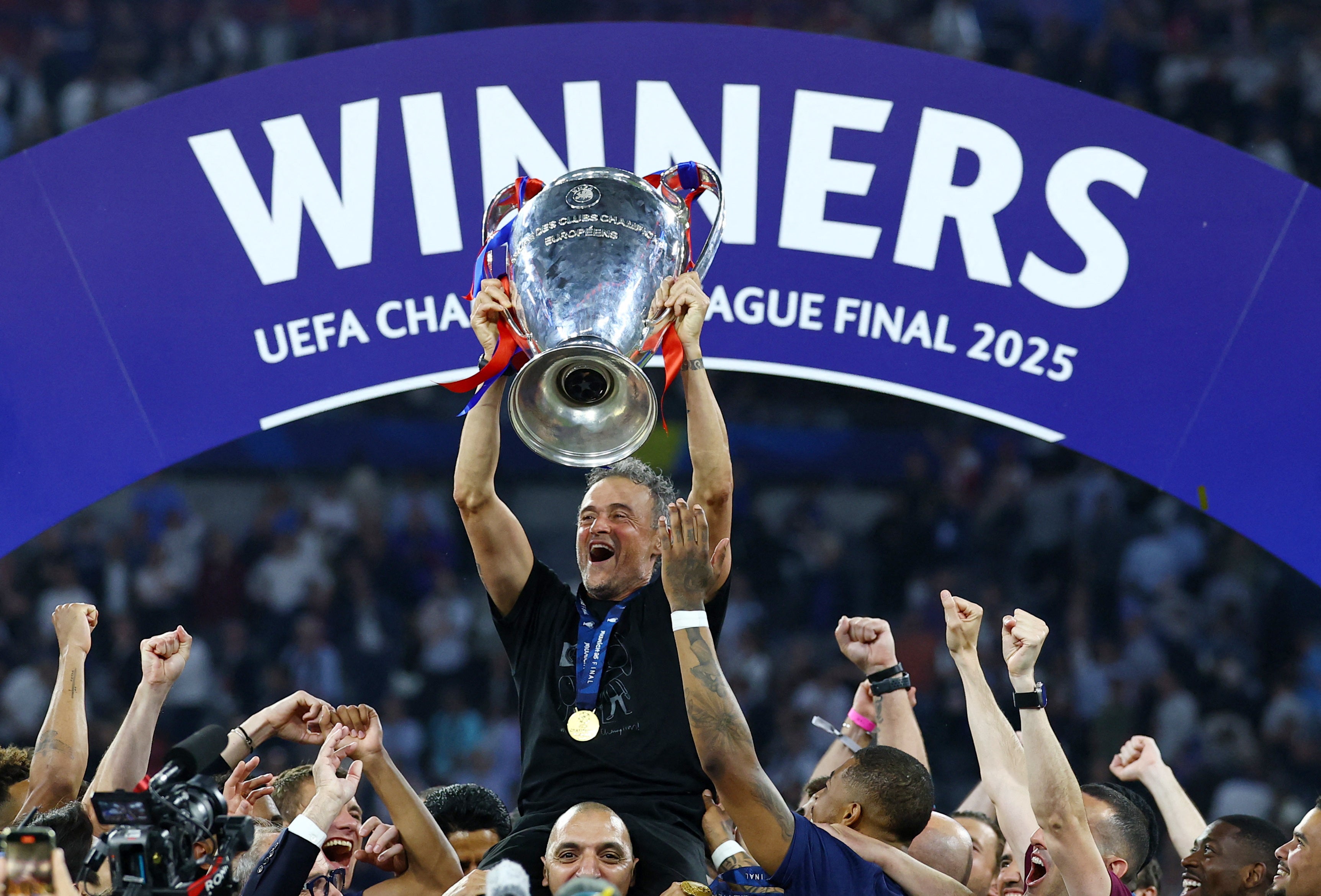 Luis Enrique won the Champions League for the second time as a manager after success with Barcelona