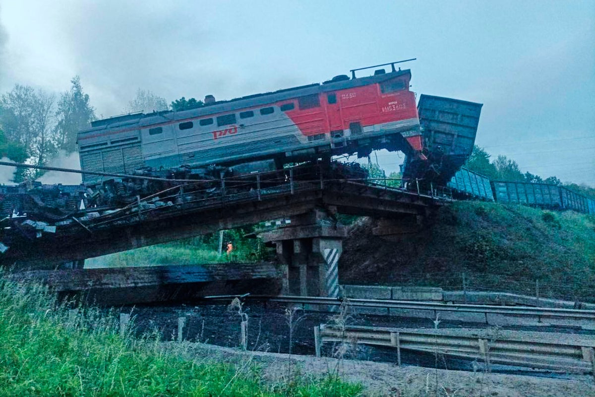 Explosions caused 2 bridges in western Russia to collapse, officials say. Seven people were killed