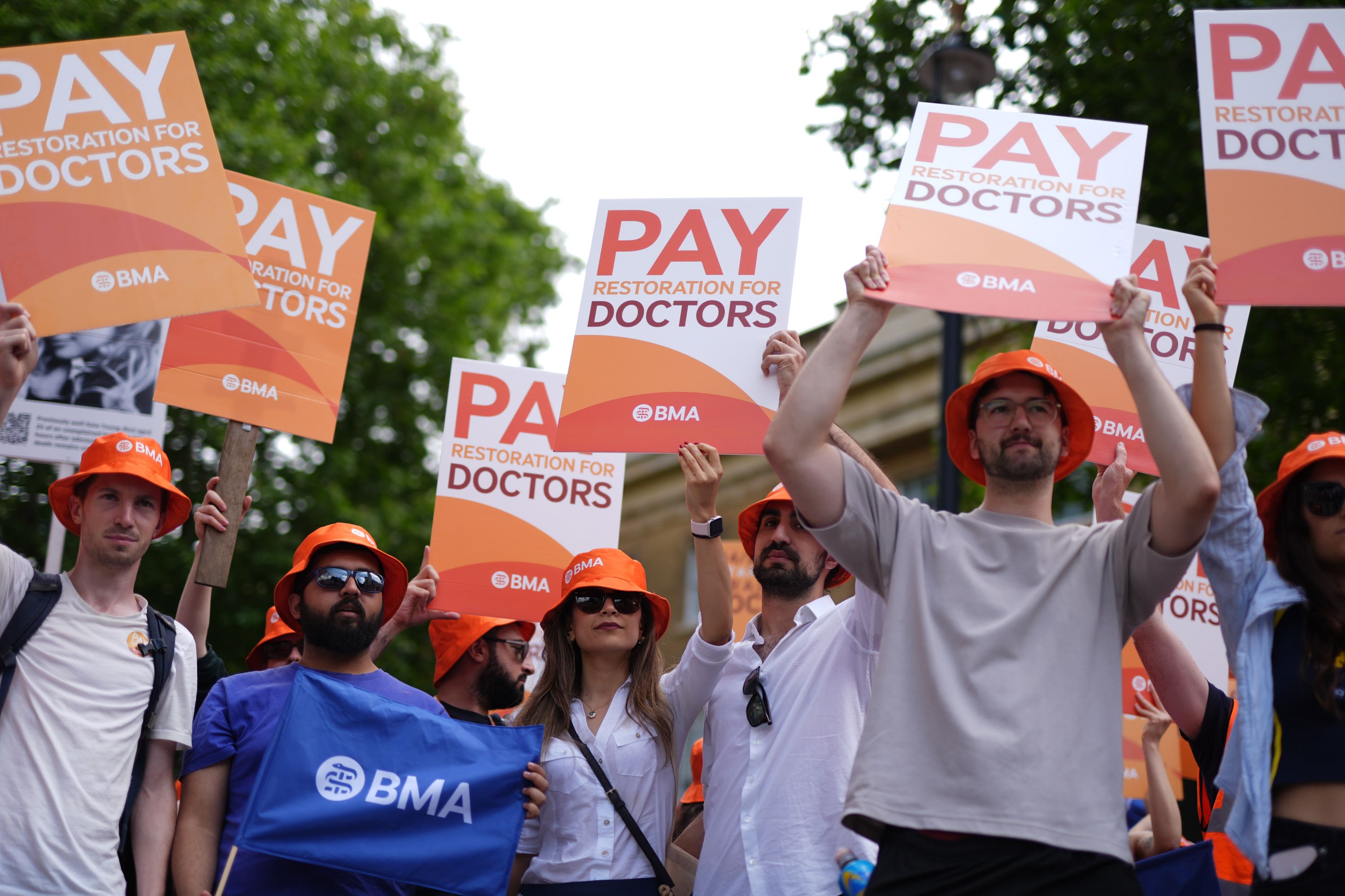 Resident doctors are being balloted over the prospect of strike action (Jordan Pettitt/PA)