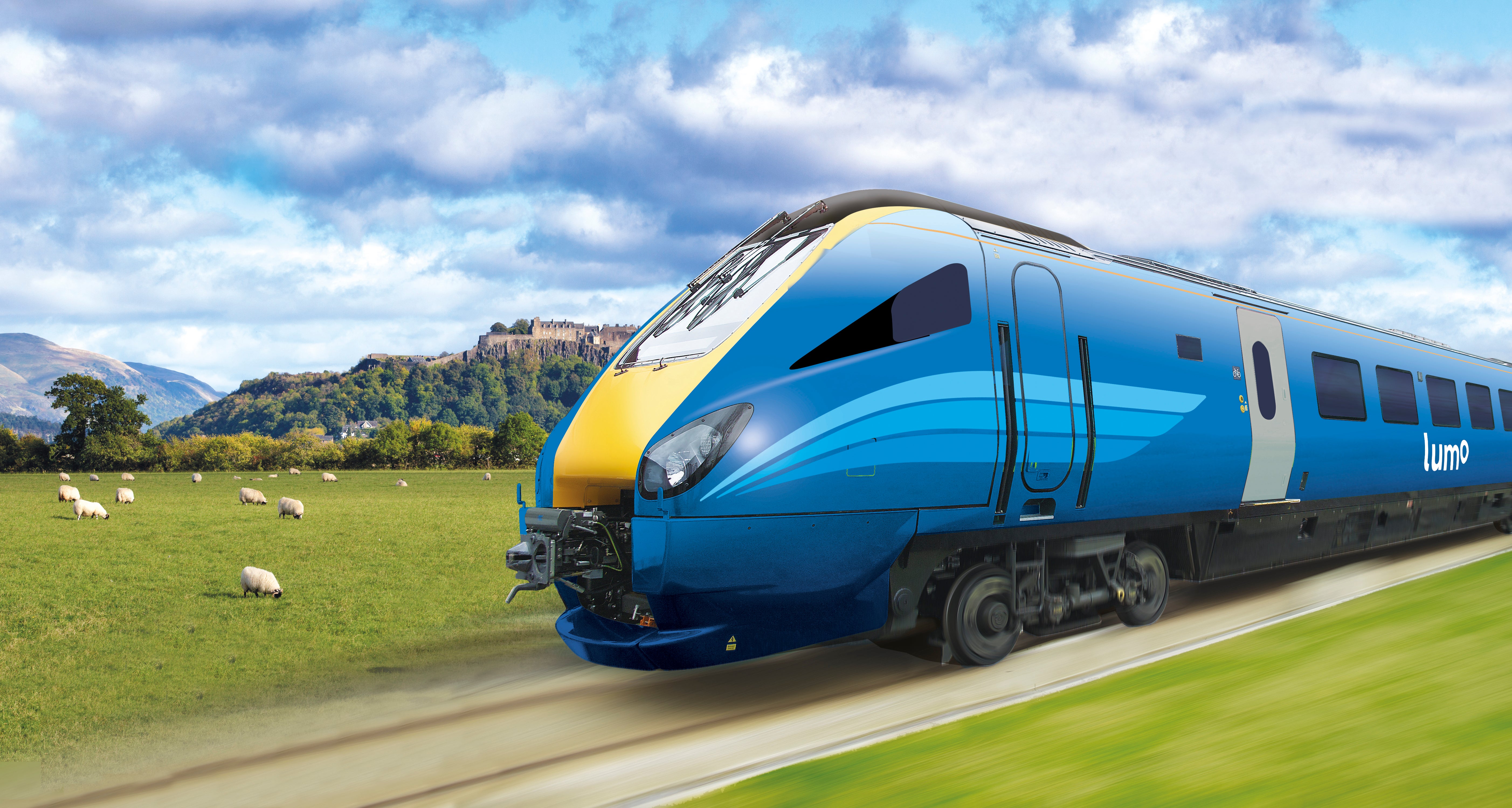 Fast track: Rendering of Lumo train from Stirling to London