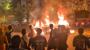 Fans clash with police in Paris after PSG Champions League win