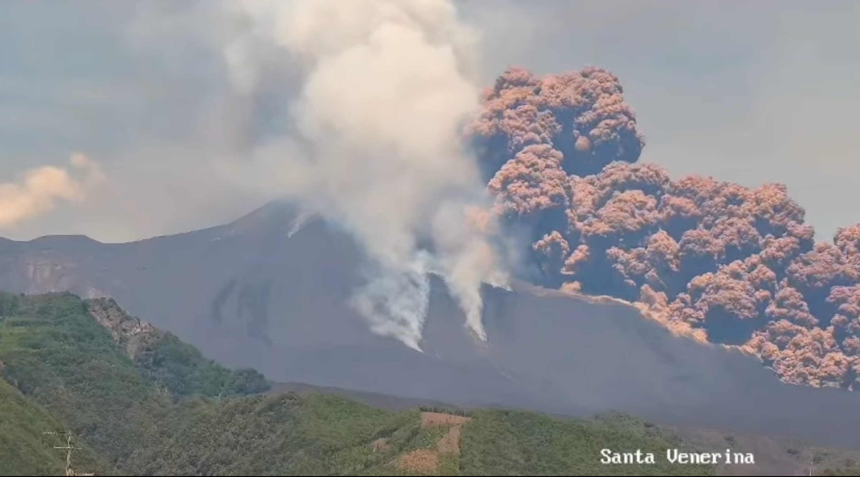 Huge clouds of smoke can be seen for miles around