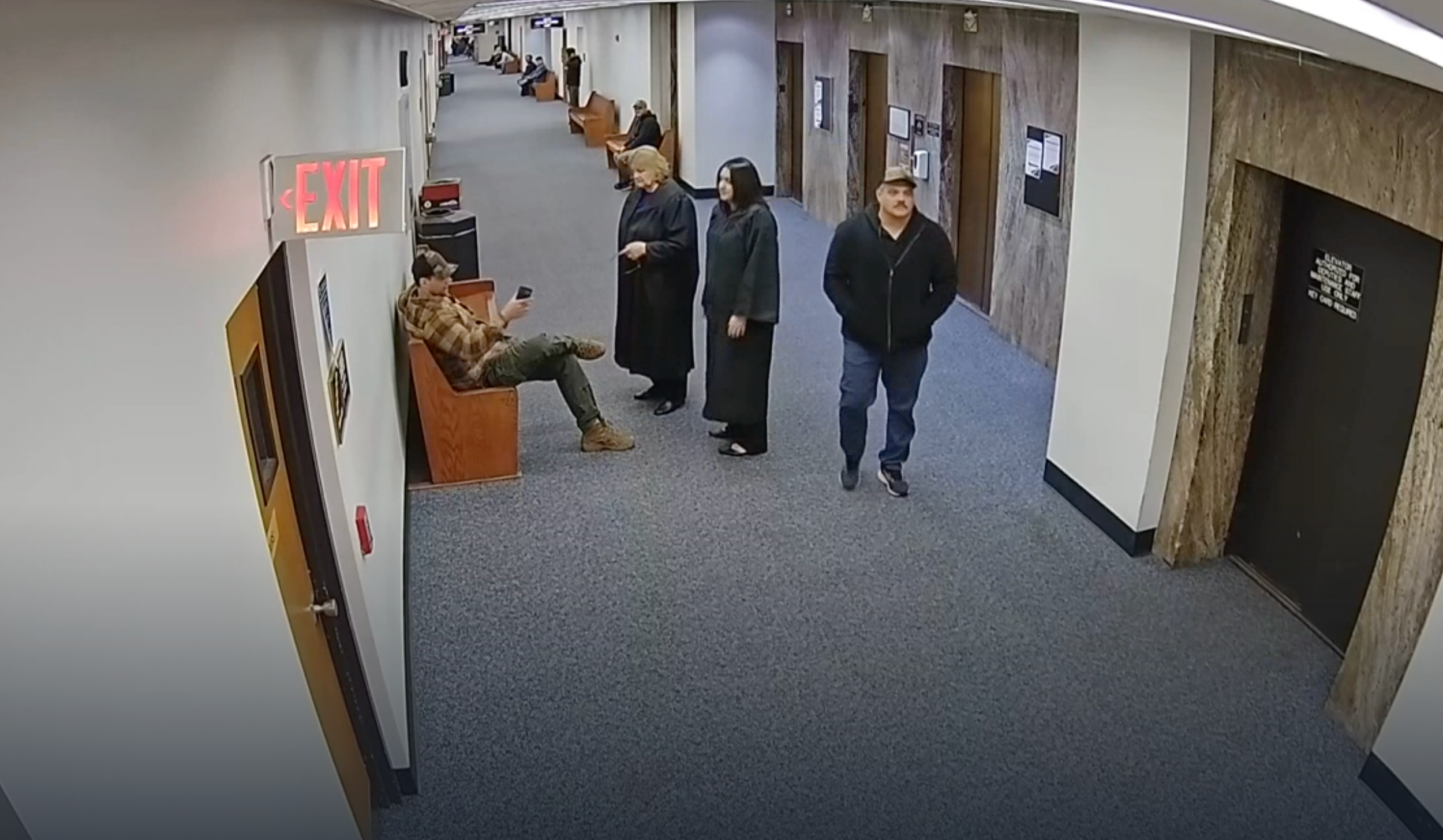 Federal agents were allegedly directed to see the chief judge about their presence at the courthouse after claiming they had an administrative warrant, which video footage does not show