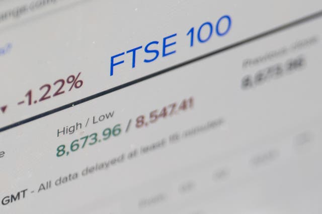 The FTSE 100 index made marginal gains on Monday (Danny Lawson/PA)