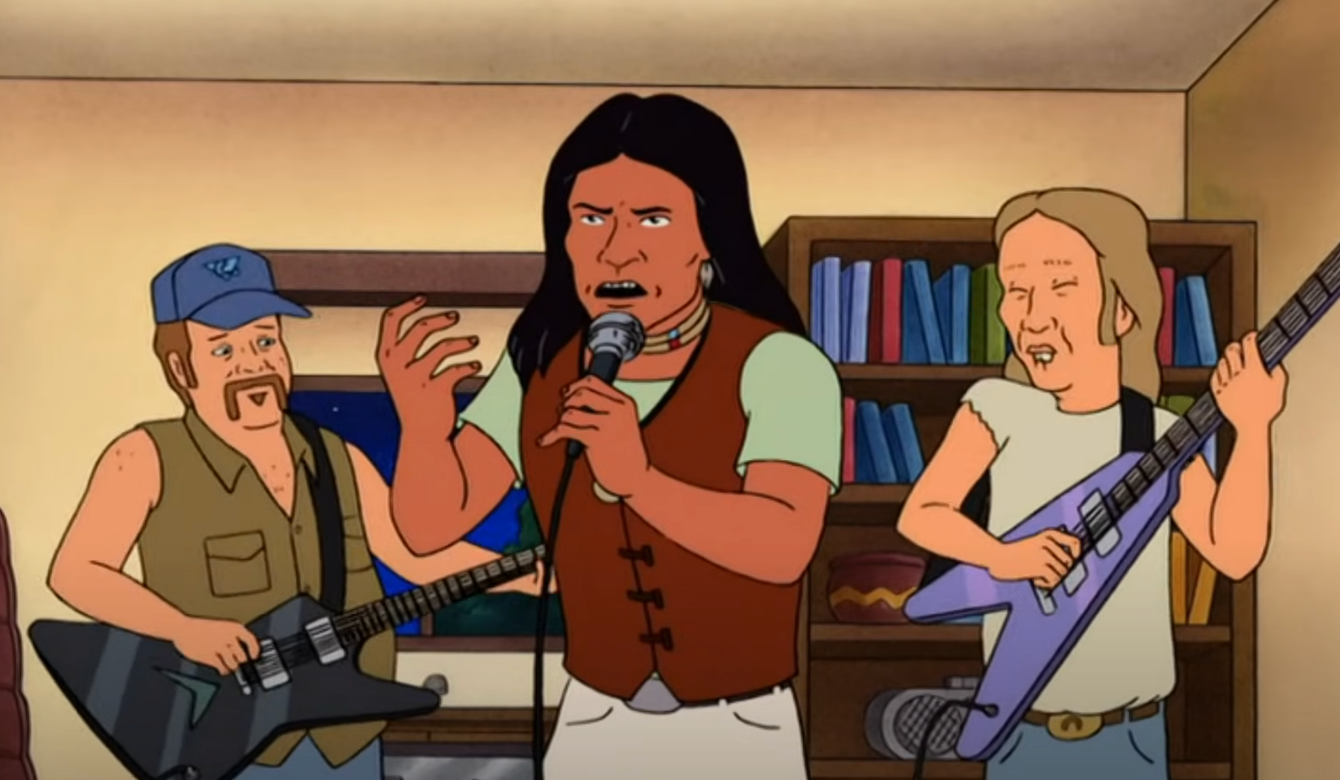 Joss played John Redcorn (center) in ‘King of the Hill’