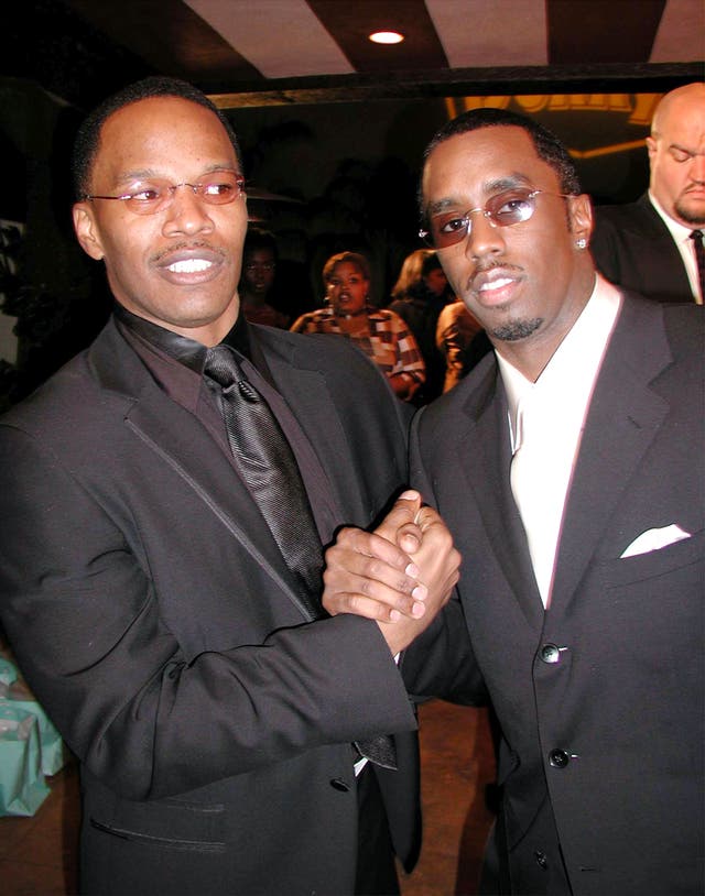 <p>Jamie Foxx with Sean 'Diddy' Combs in Hollywood in 2002</p>