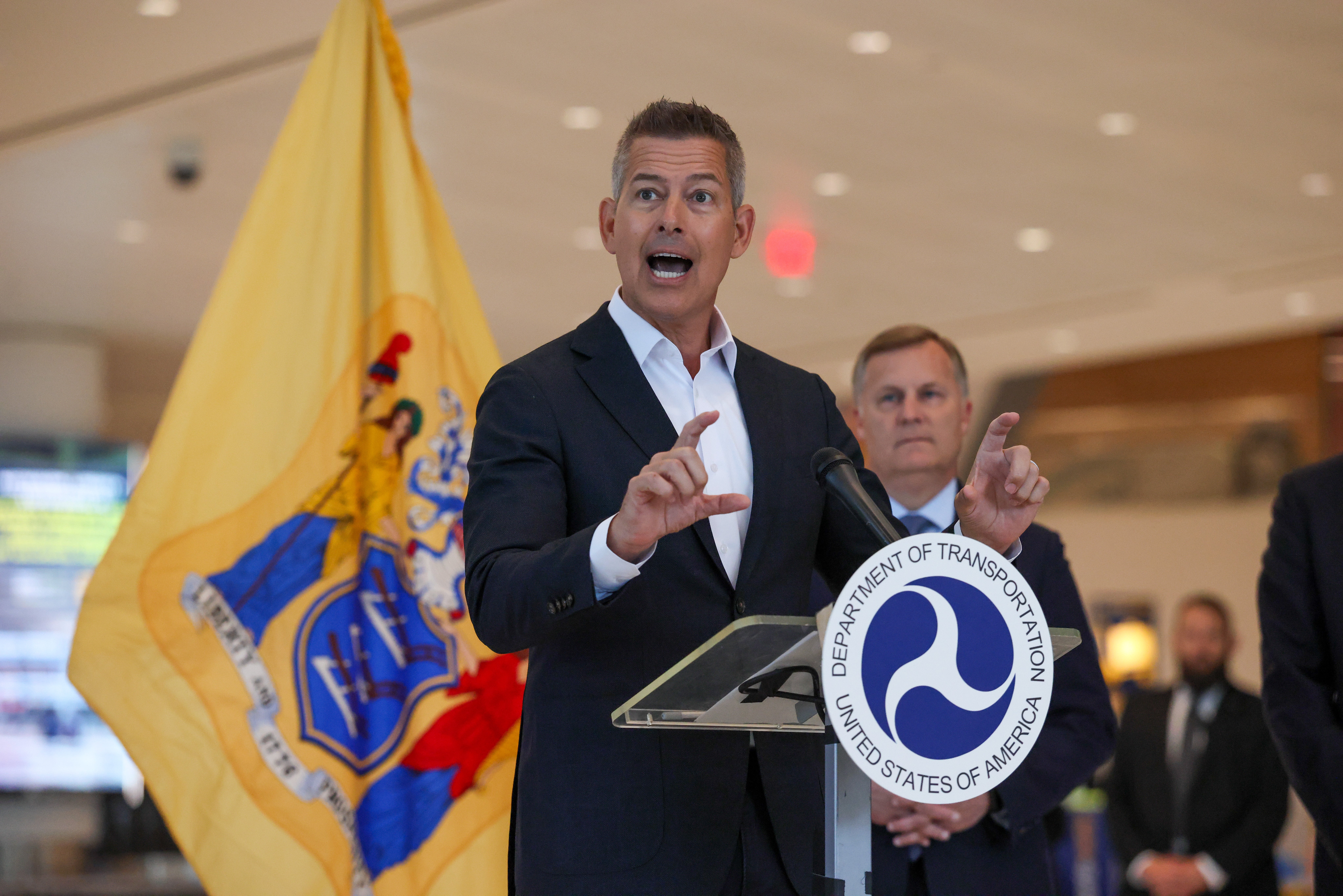 Transportation Secretary Sean Duffy says the reopened runway will help reduce congestion at Newark.