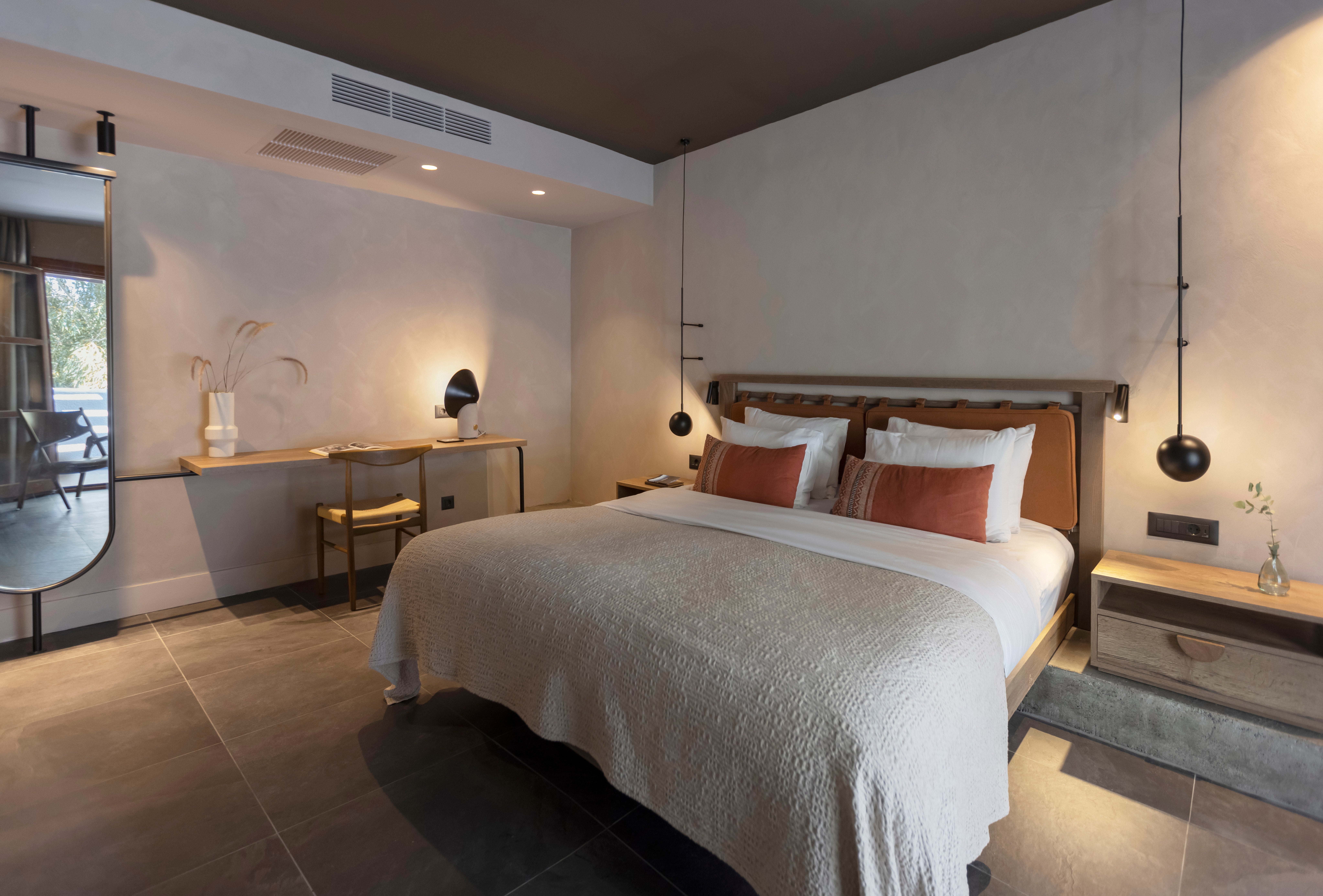 Rooms are minimal and chic with perks such as Nespresso machines