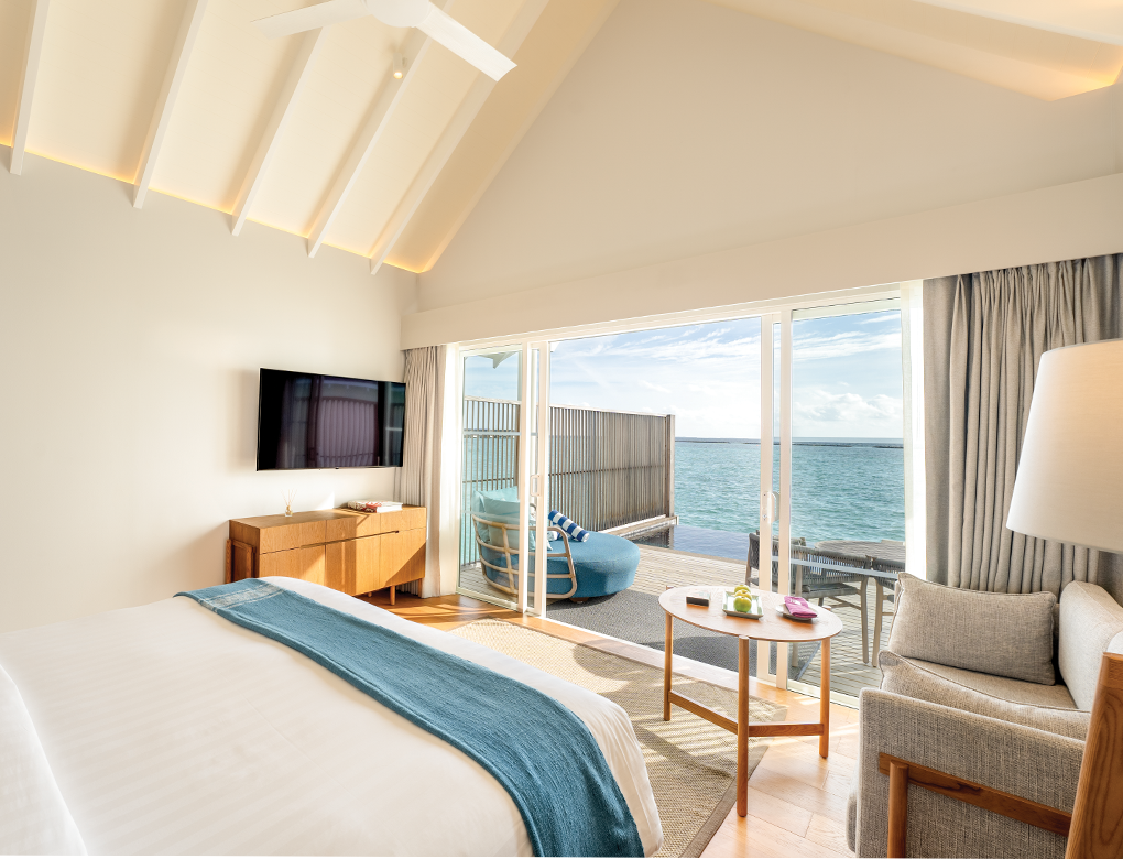 The villas are clean, minimalist and modern