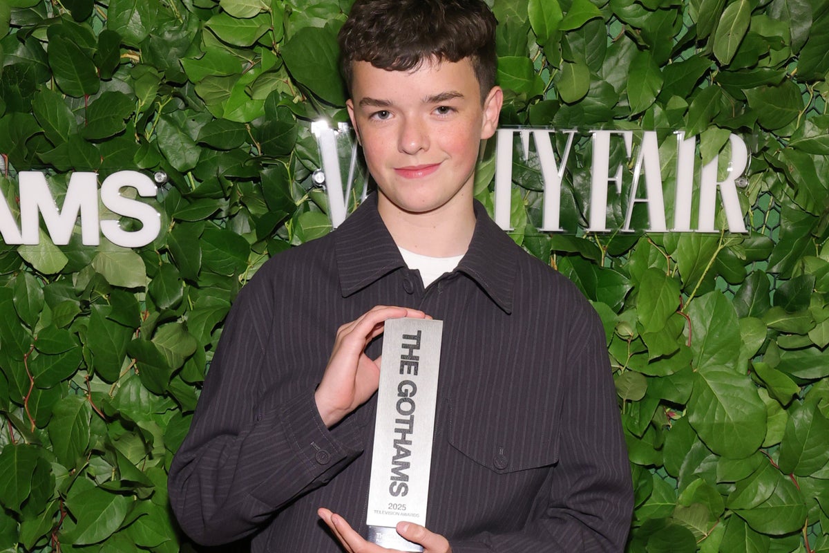 Adolescence breakout star Owen Cooper reacts to winning first big award for hit show