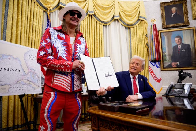 <p>Kid Rock has bemoaned a shift in young people's values as well as how they dress</p>