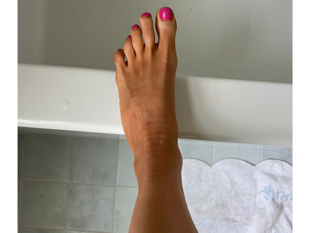 Even out your skintone with this body makeup-style self-tanner (Brigitt Earley/The Indpendent)