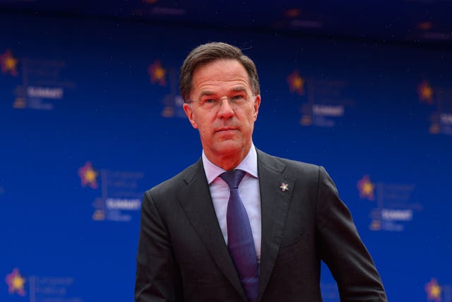 Nato secretary-general Mark Rutte has called on allies to up defence spending (PA)