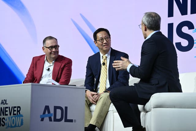 <p>Santa Ono (center) was rejected to become the University of Florida’s next president because of his DEI stance. </p>