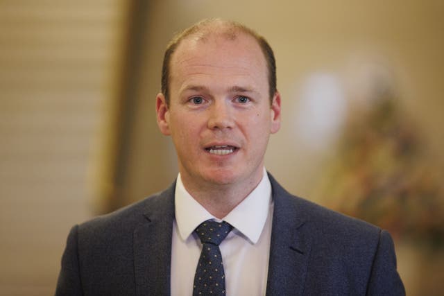 Communities Minister Gordon Lyons praised the redevelopment (Liam McBurney/PA)