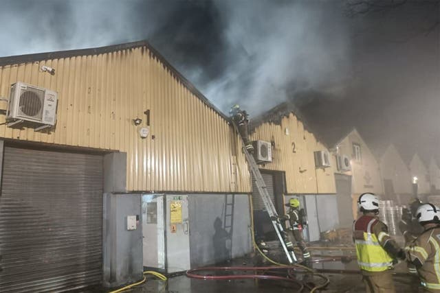 <p>A fire broke out at an industrial estate in Leyton in March</p>