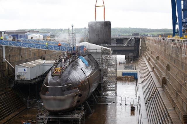 The demonstrator submarine Swiftsure is being dismantled at Rosyth (MoD Crown Copyright 2025/PA)