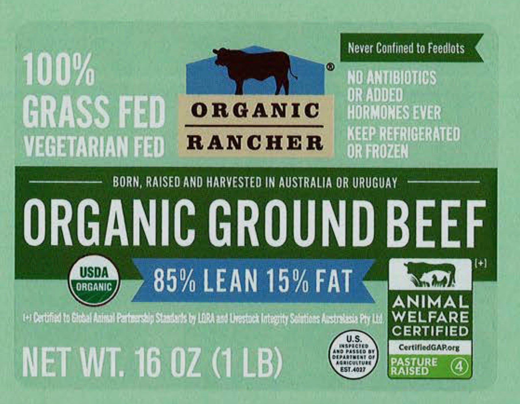 This image provided by The U.S. Safety and Inspection Service shows a package of Organic Rancher ground beef sold at Whole Foods markets that the U.S. agriculture officials are warning may be contaminated with potentially dangerous E. coli bacteria