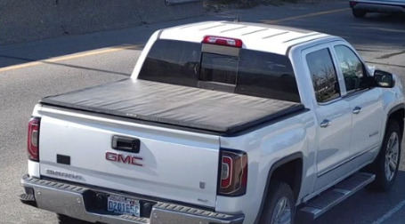 Wenatchee Police Department shared a photograph of Travis Decker's white 2017 GMC Sierra